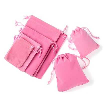 5 Style Rectangle Velvet Pouches, Candy Gift Bags Christmas Party Wedding Favors Bags