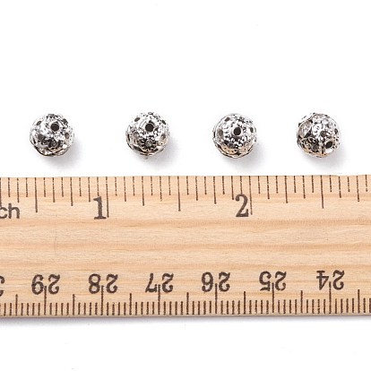 Brass Rhinestone Beads, Grade A, Platinum Metal Color, Round, 8mm in Diameter, Hole: 1mm