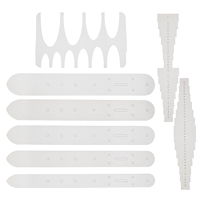 Modèles d'extrémité de ceinture de sangle en plastique pvc, modèles de trous de ceinture, outil de coupe de poinçon creux, pour bricolage artisanal en cuir