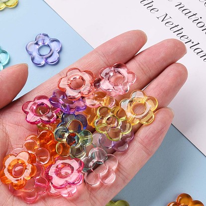 Cadres de perles acryliques transparents, fleur