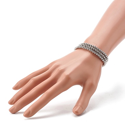 304 ensemble de bracelets extensibles en acier inoxydable pour hommes femmes, bracelets chaîne boule