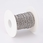 304 Stainless Steel Rope Chains, with Spool, Soldered