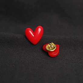 Resin Heart Badge for Backpack Clothes