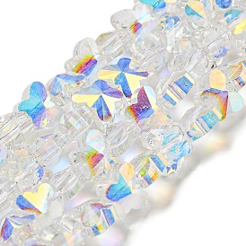 Glass Imitation Austrian Crystal Beads, Faceted, Butterfly