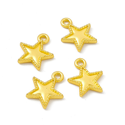 Rack Plating Alloy Pendants, Cadmium Free & Lead Free & Nickle Free, Star Charms