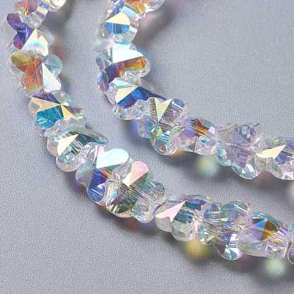 Imitación de vidrio cuentas de cristal austriaco, mariposa facetas