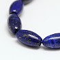 Natural Lapis Lazuli Rice Bead Strands, 16x8mm, Hole: 1mm, about 24pcs/strnd, 15 inch