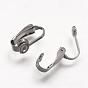 304 hallazgos de ajuste de cabujón de aretes de clip de acero inoxidable, para los oídos no perforado