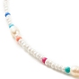 Collier de perles naturelles et de graines de verre, bijoux d'été pour femmes
