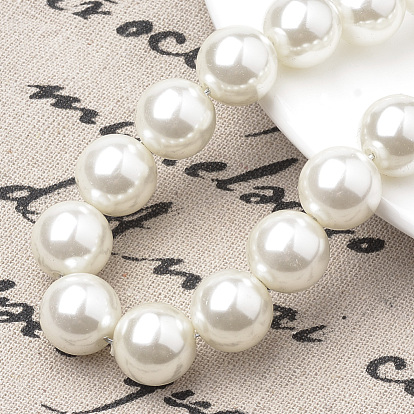 Perles d'imitation en plastique écologique, haut lustre, Grade a, ronde