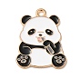 Alloy Pendant, Panda, Light Gold
