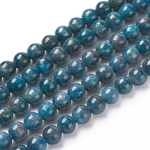 Perles naturelles apatite brins, ronde