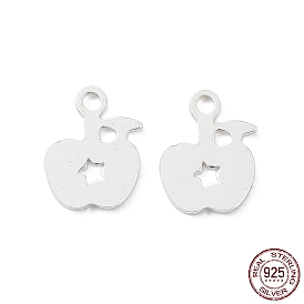 925 Sterling Silver Charms, Apple