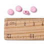 Opaque Acrylic Beads, Horizontal Hole, Mixed Letters, Flat Round with Letter, Random Letters
