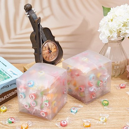 Caja de regalo de regalo de caramelo de rectángulo de pvc esmerilado, para la caja de embalaje de la fiesta de bienvenida al bebé del banquete de boda