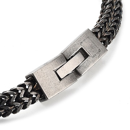 304 bracelets à chaîne double couche tendance en acier inoxydable, freiner gourmettes, cadeaux de bijoux pour hommes