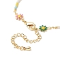 Handmade Brass Daisy Flower Link Chain Anklet for Women