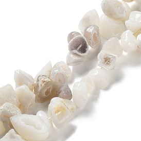 Natural Druzy Agate Beads Strands, Nuggets