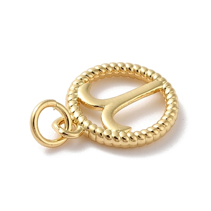Encantos de bronce, con anillo de salto, sin plomo y cadmio, real 18 k chapado en oro, anillo