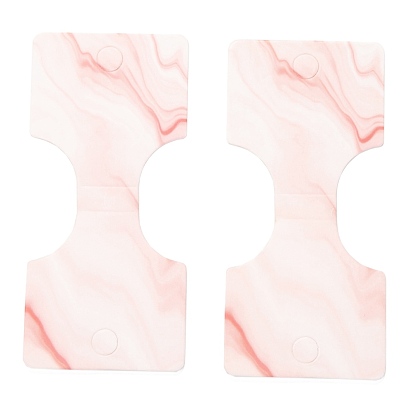 Бумажные резинки для волос дисплей карты, прямоугольник с мраморным рисунком
