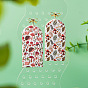 Pendientes de arcilla polimérica con patrón de setas/flores papel de transferencia de agua, decoración colgante de arcilla, pegatinas solubles en agua