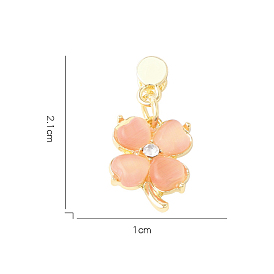 Alloy Clover Watch Band Studs, Metal Nails for Watch Loops Accesssories
