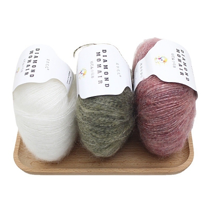 Acrylic Fiber Mohair Wool Knitting Yarn, for Baby Shawl Scarf Doll Crochet Supplies