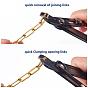 Iron Jewelry Pliers, Opening Clamping Chain Pliers, Bag Chain Repair Tool, with Random Color Plastic Handle Cover