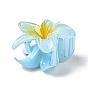 Plastic Claw Hair Clips, with Iron Findings, for Woman Girls, Flower