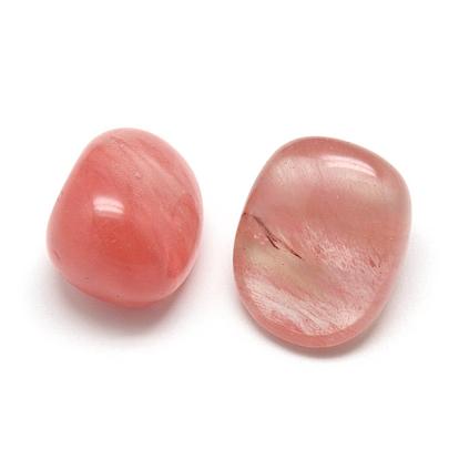 Cherry Quartz Beads, Tumbled Stone, No Hole/Undrilled, Nuggets
