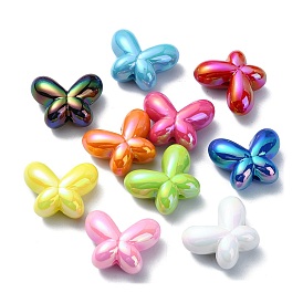 Opaque Acrylic Beads, AB Color, Butterfly