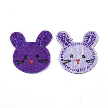 Bunny Computerized Embroidery Cloth Iron On/Sew On Patches, Costume Accessories, Appliques, Rabbit Head