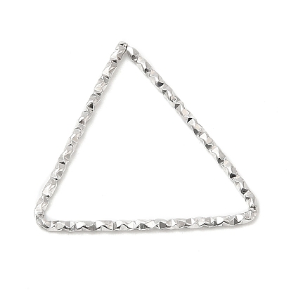 304 Stainless Steel Linking Rings, Textured, Triangle