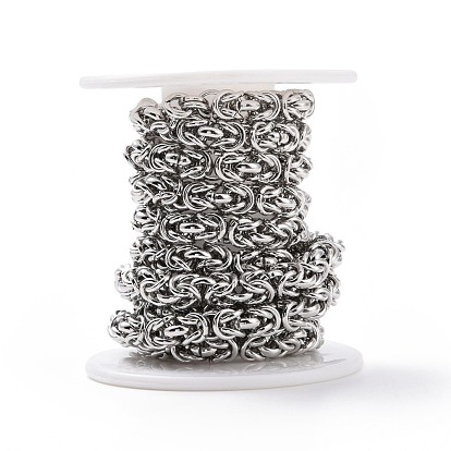 Handmade 304 Stainless Steel Rope Chains, Unwelded, with Card Paper