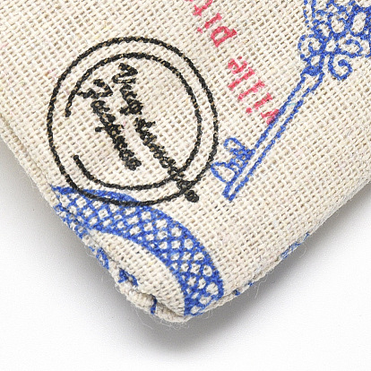 Набивные поликоттон (полиэстер хлопок) упаковочные пакеты мешки на шнурке