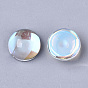 Transparent Glass Cabochons, AB Color Plated, Half Round/Dome