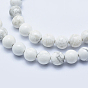 Perlas naturales howlite hebras, rondo