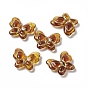 Golden Metal Enlaced Acrylic Beads, Butterfly