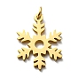 304 Stainless Steel Charms, Laser Cut, with Jump Ring, Snowflake Charm
