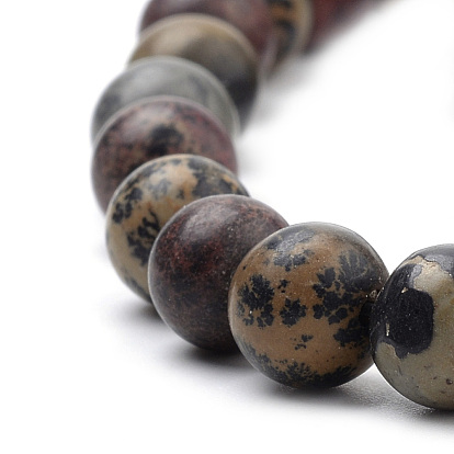 Perles de jaspe dendritiques naturelles, jaspe de chohua, ronde