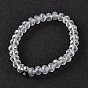 Korean Elastic Thread Glass Beaded Stretch Bracelet Making, with 304 Stainless Steel Findings, 55mm