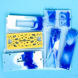 DIY Rectangle Display Decoration Insert Base Silicone Molds, Resin Casting Molds, for UV Resin & Epoxy Resin Craft Making