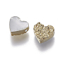 Imitation Druzy Gemstone Resin Beads, Heart