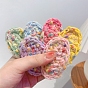 Winter Woolen Handmade Cute Knitted Snap Hair Clips, Hair Accessories for Girls, Oval