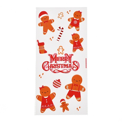 Рождественская тема OPP пластиковые пакеты для хранения, для шоколада, конфеты, печенье подарочная упаковка