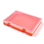 Прямоугольная коробка для хранения бусинок из полипропилена (ПП), с откидными крышками, для небольших предметов и других поделок