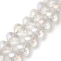 Transparent Electroplate Glass Bead Strands, AB Color Plated, Heart