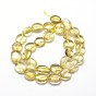 Natural Lemon Quartz Gemstone Nuggets Bead Strands, Tumbled Stone, 9~12x8~13x5~7mm, Hole: 1mm, about 15.3 inch ~15.7 inch