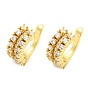 Rack Plating Brass Cubic Zirconia Cuff Earrings for Women, Long-Lasting Plated, Lead Free & Cadmium Free