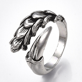 Alloy Cuff Finger Rings, Wide Band Rings